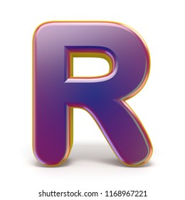 Letter R Purple Font Yellow Outlined Stock Illustration 1168967221 ...
