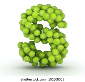 Letter S, Alphabet Of Tennis Balls