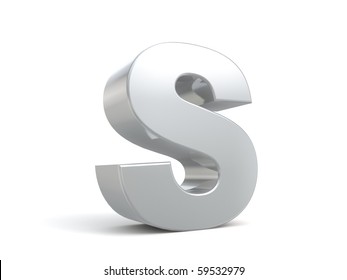 letter S in metal - Powered by Shutterstock