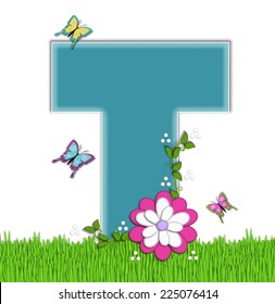 Letter T Alphabet Set Happy Springtime Stock Illustration 225076414 ...