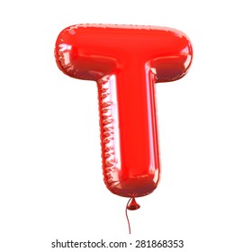 letter T balloon font
