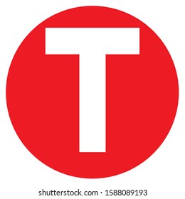 The Letter T Big Red Dot Letters And Numbers White Capitalized Font On A Big Red Dot Round Circular Background Up To 6000 X 6000 Pixels