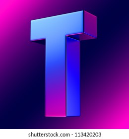 Neon Blue Letter T Hd Stock Images Shutterstock