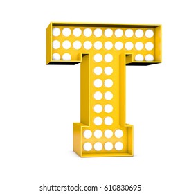 Letter T Retro Style Lettering 3d Stock Illustration 610830695 ...