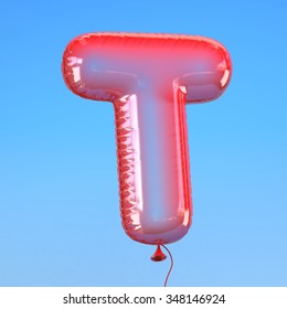 letter T transparent balloon font