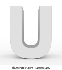 Letter U 3d White Isolated On Stock Illustration 1105031102 | Shutterstock