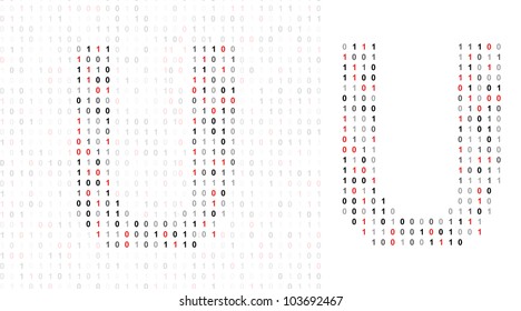 Letter U Alphabet Binary Code Listing Stock Illustration 103692467 Shutterstock