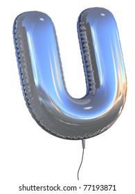 Letter U Balloon 3d Illustration