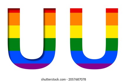 1,668 Rainbow letter u Images, Stock Photos & Vectors | Shutterstock