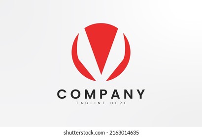 Letter V Technology Logo Template