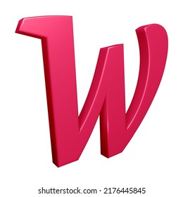 Letter W 3d Render Alphabet Letters Stock Illustration 2176445845 ...