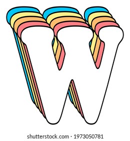 letter w monogram letters retro font stock illustration 1973050781 shutterstock