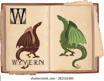 Letter W With Wyvern