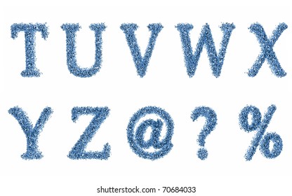 letter water drops alphabet on white background , one letter - 1500x1200 pixels 300 dpi, part 3