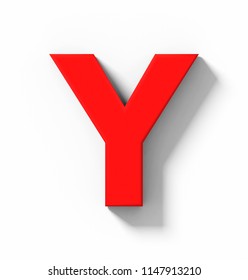 Red Capital Letter Y Metallic Red Stock Illustration 1642001539