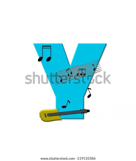 Letter Y Alphabet Set Musical Decorated のイラスト素材