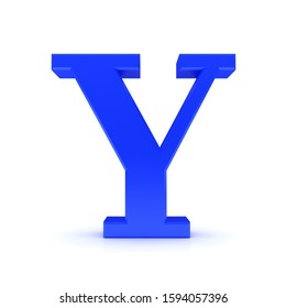 Letter Y Blue Sign 3d Rendering Stock Illustration 1594057396 ...