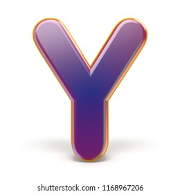 Letter Y Purple Font Yellow Outlined Stock Illustration 1168967206 ...