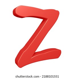 Letter Z 3d Render Alphabet Letters Stock Illustration 2188101551 ...