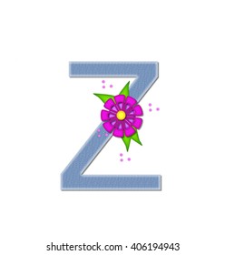 The Letter Z In Alphabet Set Denim Dandy Is Filled With
