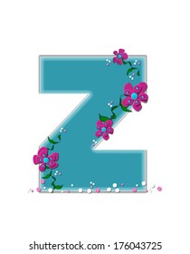 Flower Font Letter Z Create Real Stock Illustration 1471312364