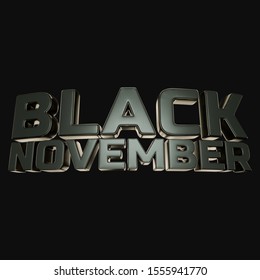 Lettering 3D Black Week Friday November Alphabet Letter Texture