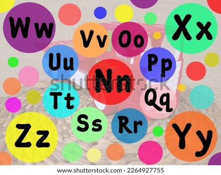 Letters of the alphabet or capital letters letters N to Z for children's learning [[stock_photo]] © 