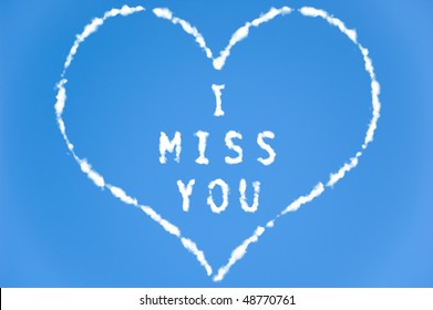 Letters Miss You Written Cloud Letters Stock Illustration 48770761 ...