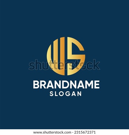 the letters WS. vector logo monogram alphabet minimalist design