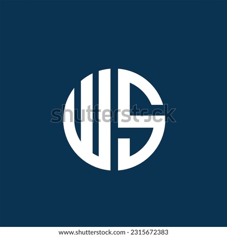 the letters WS. vector logo monogram alphabet minimalist design