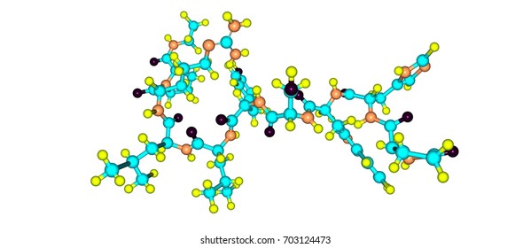 Leuprorelin Or Leuprolide, Is A Hormone Used To Treat Prostate Cancer, Breast Cancer, Endometriosis, Uterine Fibroids, And Early Puberty. It Is Given By Injection Into A Muscle. 3d Illustration