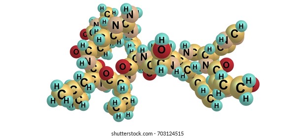 Leuprorelin Or Leuprolide, Is A Hormone Used To Treat Prostate Cancer, Breast Cancer, Endometriosis, Uterine Fibroids, And Early Puberty. It Is Given By Injection Into A Muscle. 3d Illustration