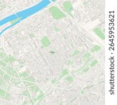 Levallois-Perret, Hauts-de-Seine, France high-resolution urban city map, Includes detailed streets, parks, rivers, and urban layout. Perfect for print, web, and city planning projects.