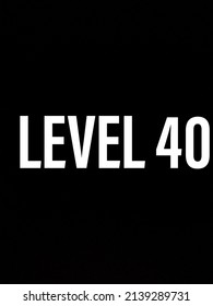 Level Logo Illustration On Black Background 