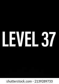 Level Logo Illustration On Black Background 