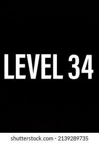 Level Logo Illustration On Black Background 