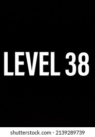 Level Logo Illustration On Black Background 