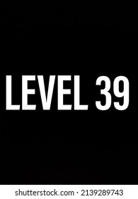 Level Logo Illustration On Black Background 