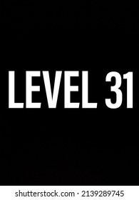 Level Logo Illustration On Black Background 