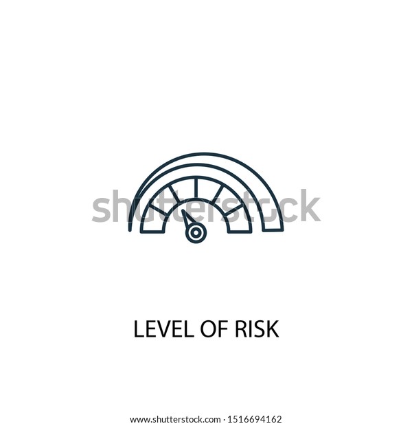 Level Risk Concept Line Icon Simple Stock Illustration 1516694162 