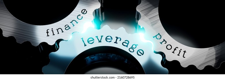 Leverage, Finance, Profit - Gears Concept - 3D Illustration