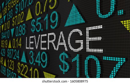 Leverage Stock Trading Financing Marginal Share Trades 3d Illustration