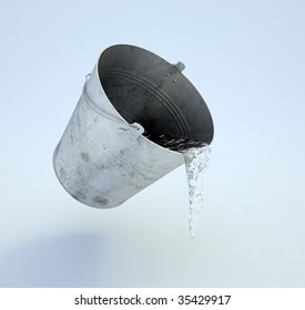 Levitating bucket full of water