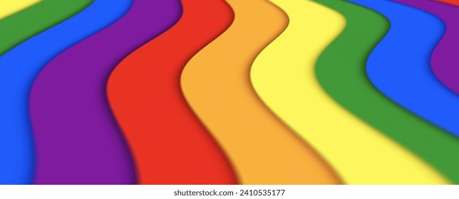 pride rainbow flag 	