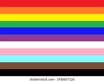 LGBTQ + Flag For The Rights Of Pride And Sexuality Illustration