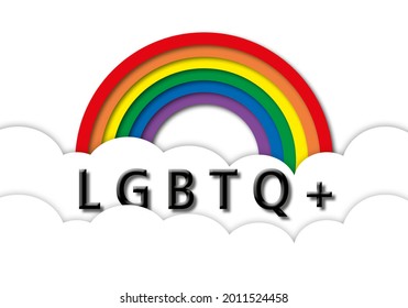 Lgbtq Rainbow Clouds On White Background Stock Illustration 2011524458 ...