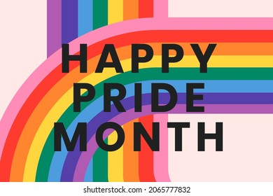 LGBTQ rainbow pride with happy pride month - Powered by Shutterstock