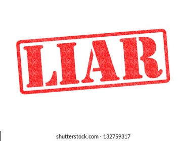 LIAR Rubber Stamp Over A White Background.