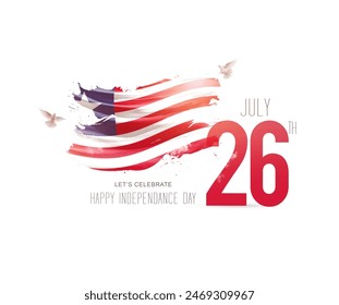 Liberia Independence day creative art - Powered by Shutterstock