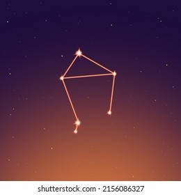 Libra constellation in the evening sky